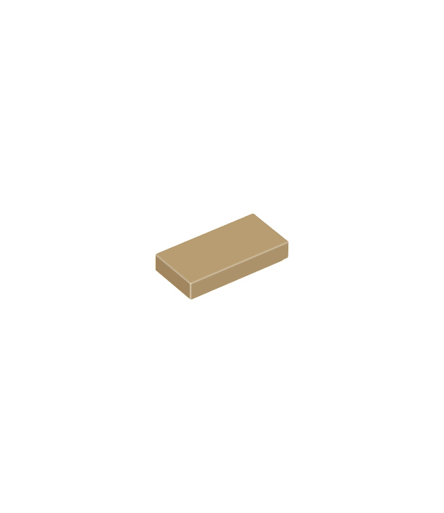 LEGO - Tegel 1 x 2 - Dark Tan | N