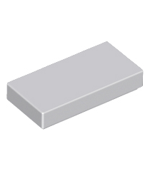LEGO - Tegel 1 x 2 - Light Bluish Gray | N - Thumbnail