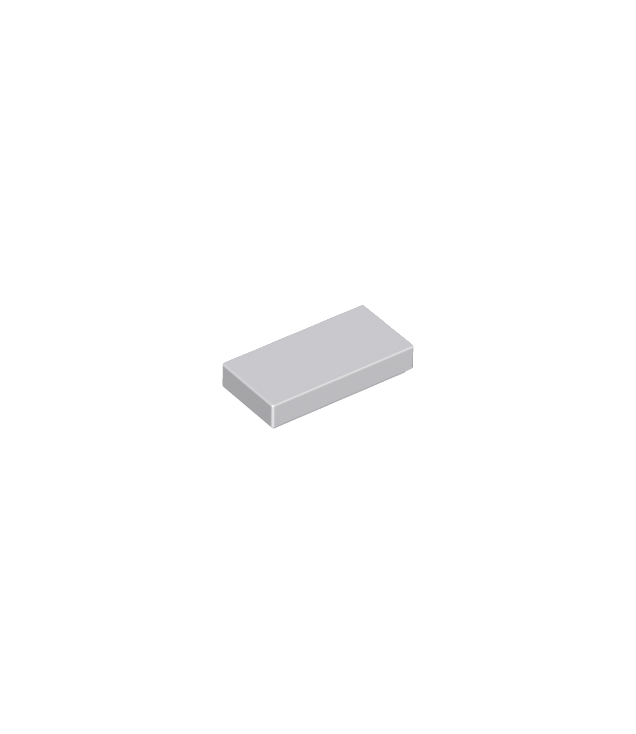LEGO - Tegel 1 x 2 - Light Bluish Gray | N