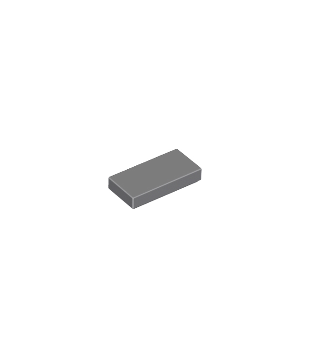 LEGO - Tegel 1 x 2 - Dark Bluish Gray | N