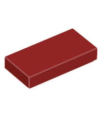LEGO - Tegel 1 x 2 - Dark Red | N - Thumbnail