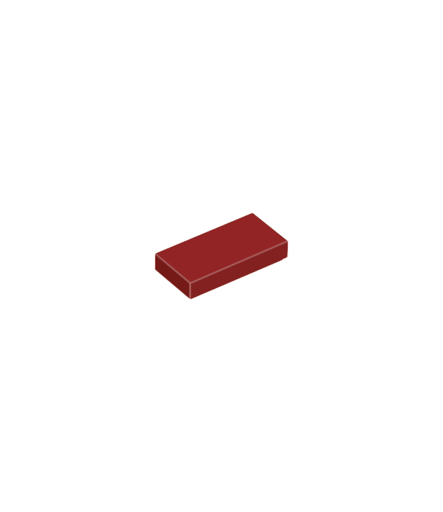 LEGO - Tegel 1 x 2 - Dark Red | N