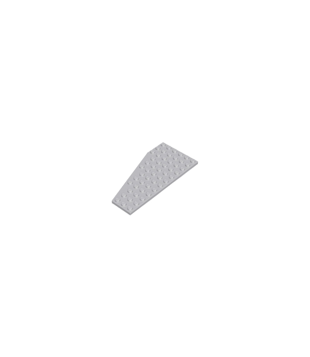 LEGO - Wig, plaat 12 x 6 rechts - Light Bluish Gray | N