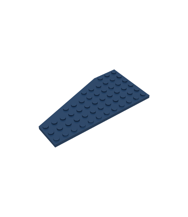 LEGO - Wig, plaat 12 x 6 rechts - Dark Blue | N