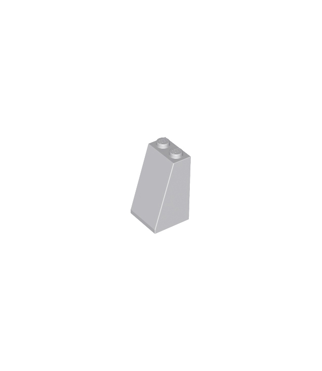 LEGO - Helling 75 graden2 x 2 x 3 met vaste noppen - Light Bluish Gray | N