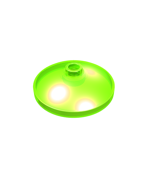 LEGO - Schotel 3 x 3 omgekeerd (radar) - Trans-Bright Green | N