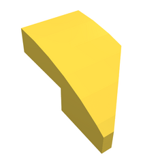 LEGO - Wig 2 x 1 x 2/3 links - Yellow | N - Thumbnail