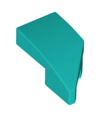 LEGO - Wig 2 x 1 x 2/3 links - Dark Turquoise | N - Thumbnail