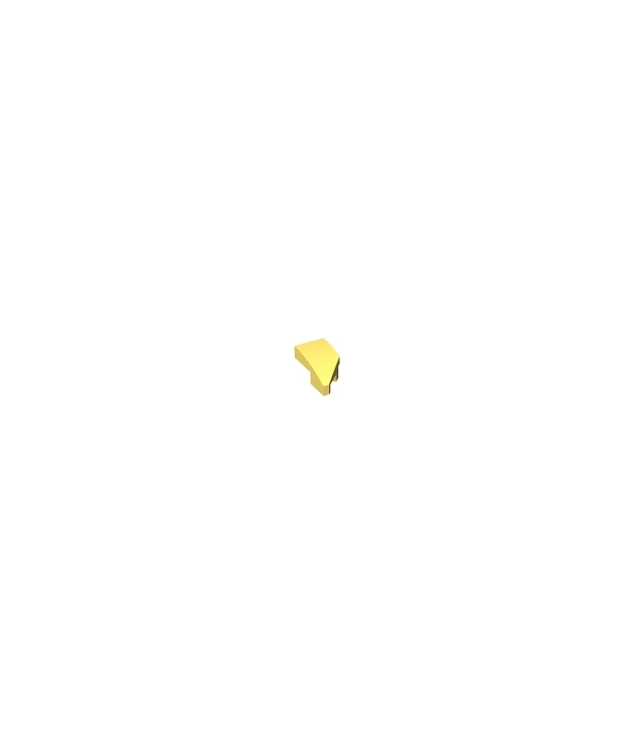 LEGO - Wig 2 x 1 x 2/3 links - Bright Light Yellow | N