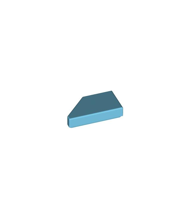 LEGO - Tegel, gemodificeerd 1 x 2 wig rechts - Medium Azure | N