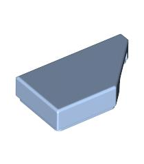 LEGO - Tegel, gemodificeerd 1 x 2 wig rechts - Bright Light Blue | N - Thumbnail