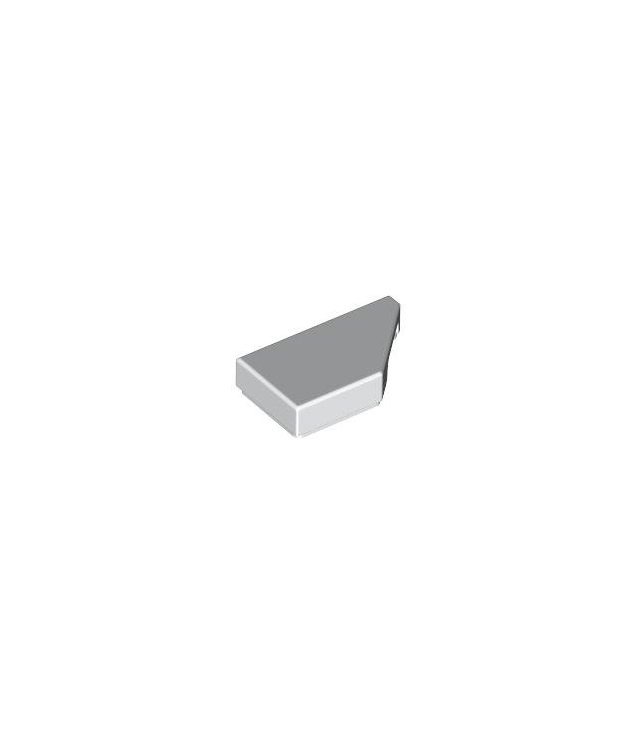 LEGO - Tegel, gemodificeerd 1 x 2 wig rechts - White | N