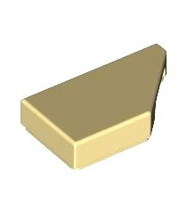 LEGO - Tegel, gemodificeerd 1 x 2 wig rechts - Tan | N - Thumbnail