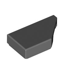LEGO - Tegel, gemodificeerd 1 x 2 wig rechts - Dark Bluish Gray | N - Thumbnail