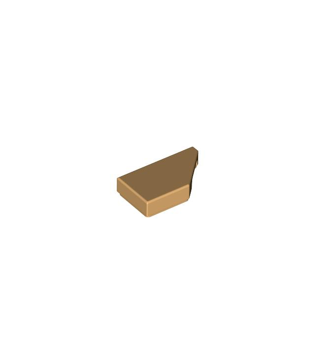 LEGO - Tegel, gemodificeerd 1 x 2 wig rechts - Medium Tan | N