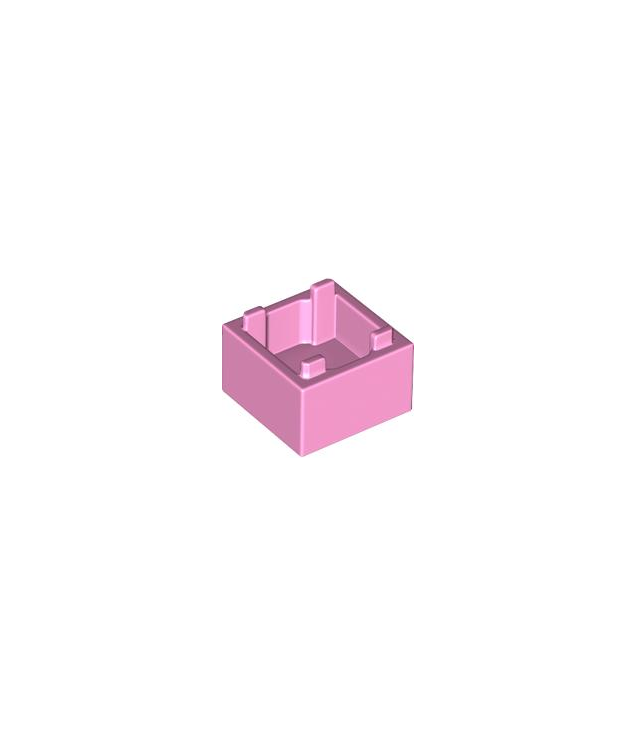 LEGO - Container, doos 2 x 2 x 1 – bovenopening met verhoogde binnenbodem - Bright Pink | N
