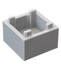 LEGO - Container, doos 2 x 2 x 1 – bovenopening met verhoogde binnenbodem - Light Bluish Gray | N - Thumbnail