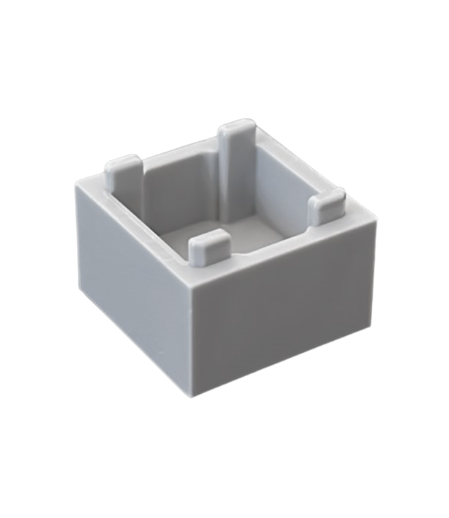 LEGO - Container, doos 2 x 2 x 1 – bovenopening met verhoogde binnenbodem - Light Bluish Gray | N