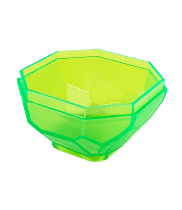 LEGO - Steen 4 x 4 achthoekig rotsblok, onderkant - Trans-Bright Green | N