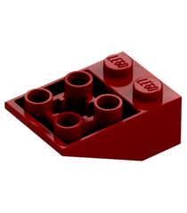 LEGO - Helling, omgekeerd 33 graden 3 x 2 met vlakke onderpen en verbindingen tussen noppen (3747b) - Dark Red | N - Thumbnail