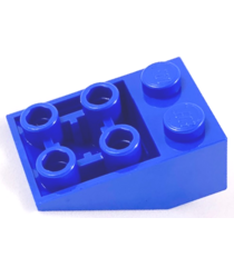 LEGO - Helling, omgekeerd 33 graden 3 x 2 met vlakke onderpen en verbindingen tussen noppen (3747b) - Blue | N - Thumbnail