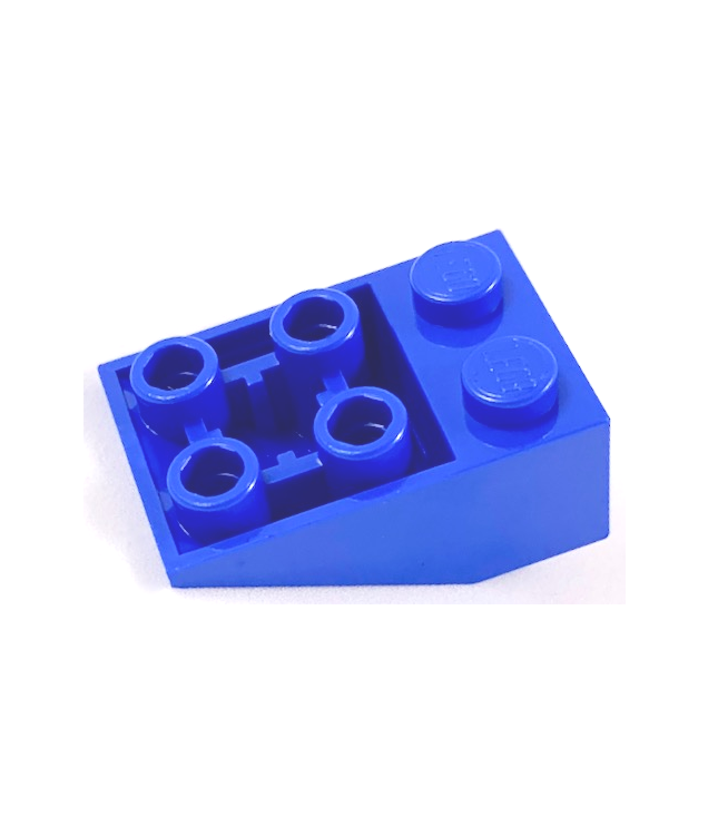 LEGO - Helling, omgekeerd 33 graden 3 x 2 met vlakke onderpen en verbindingen tussen noppen (3747b) - Blue | N