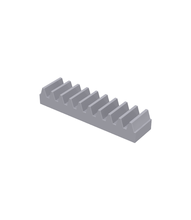 LEGO - Technic, tandheugel 1 x 4 - Light Bluish Gray | N