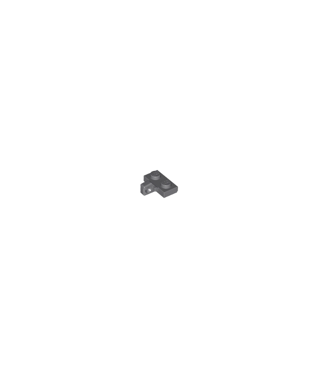 LEGO - Scharnierplaat 1 x 2 vergrendelend met 1 vinger aan zijkant en onderop een groef - Dark Bluish Gray | N