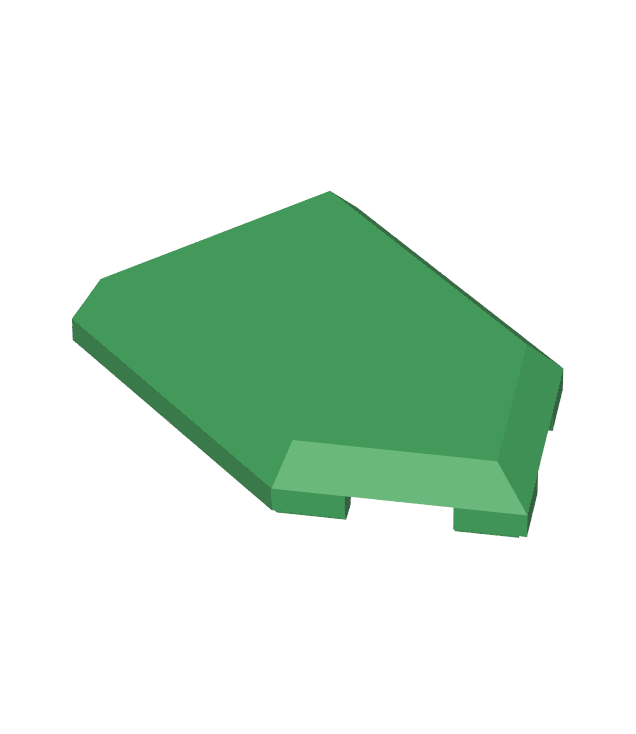 LEGO - Tegel, gemodificeerd 2 x 3 vijfhoekig - Green | N