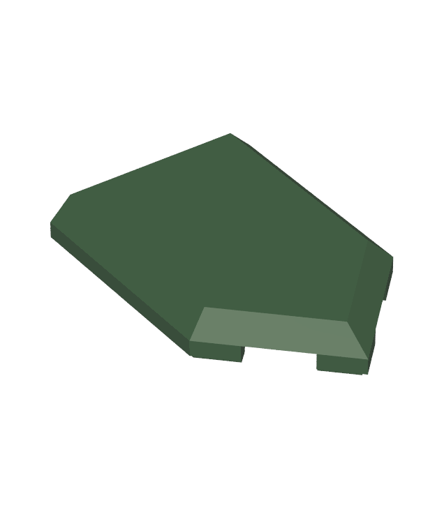 LEGO - Tegel, gemodificeerd 2 x 3 vijfhoekig - Dark Green | N