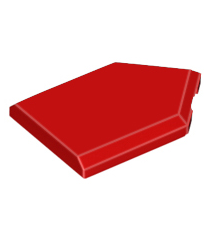 LEGO - Tegel, gemodificeerd 2 x 3 vijfhoekig - Red | N - Thumbnail