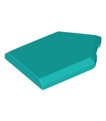 LEGO - Tegel, gemodificeerd 2 x 3 vijfhoekig - Dark Turquoise | N - Thumbnail