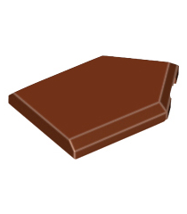 LEGO - Tegel, gemodificeerd 2 x 3 vijfhoekig - Reddish Brown | N - Thumbnail