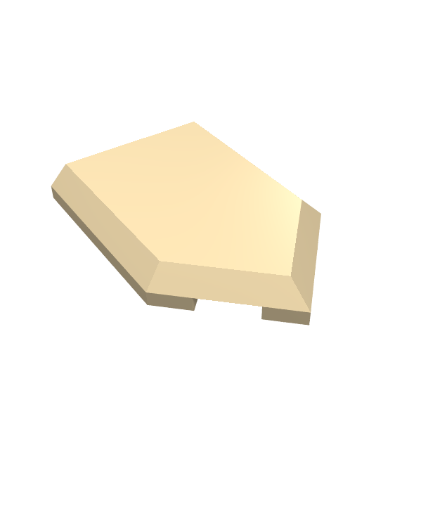 LEGO - Tegel, gemodificeerd 2 x 3 vijfhoekig - Tan | N