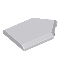 LEGO - Tegel, gemodificeerd 2 x 3 vijfhoekig - Light Bluish Gray | N - Thumbnail