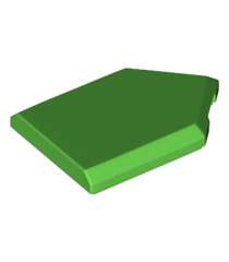 LEGO - Tegel, gemodificeerd 2 x 3 vijfhoekig - Bright Green | N - Thumbnail