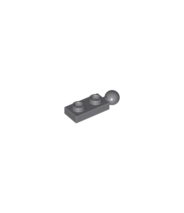 LEGO - Plaat, gemodificeerd 1 x 2 met trekbal aan uiteinde - Dark Bluish Gray | N