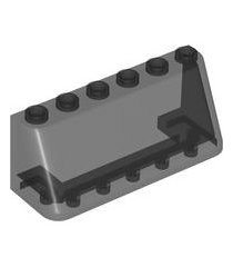 LEGO - Voorruit 2 x 6 x 2 - Trans-Black | N - Thumbnail