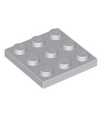 LEGO - Plaat 3 x 3 - Light Bluish Gray | N - Thumbnail
