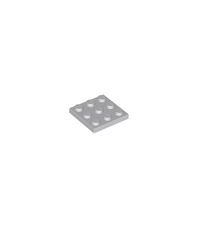 LEGO - Plaat 3 x 3 - Light Bluish Gray | N