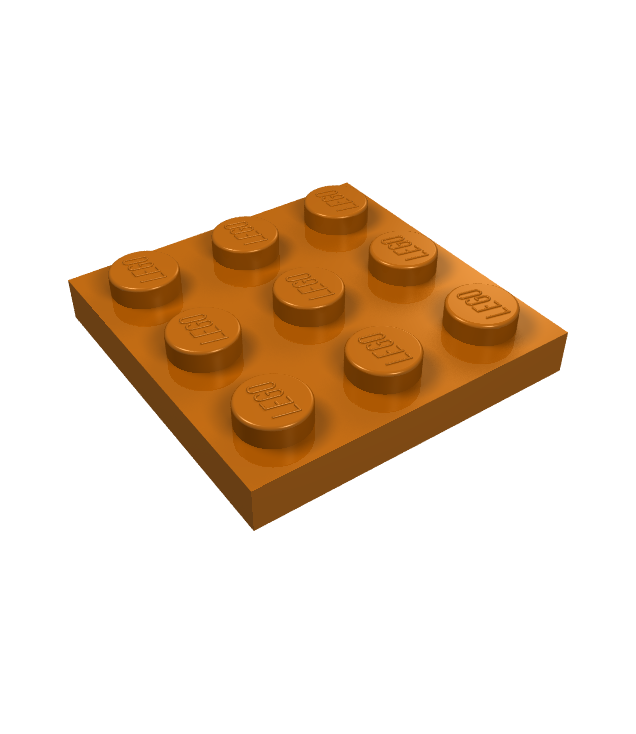 LEGO - Plaat 3 x 3 - Dark Orange | N