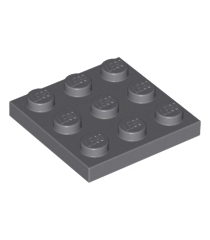 LEGO - Plaat 3 x 3 - Dark Bluish Gray | N - Thumbnail