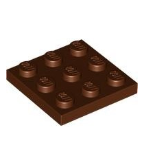 LEGO - Plaat 3 x 3 - Reddish Brown | N - Thumbnail