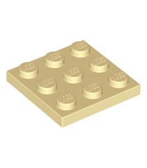 LEGO - Plaat 3 x 3 - Tan | N - Thumbnail