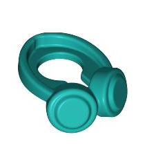 LEGO - Minifiguur koptelefoon om nek - Dark Turquoise | N - Thumbnail
