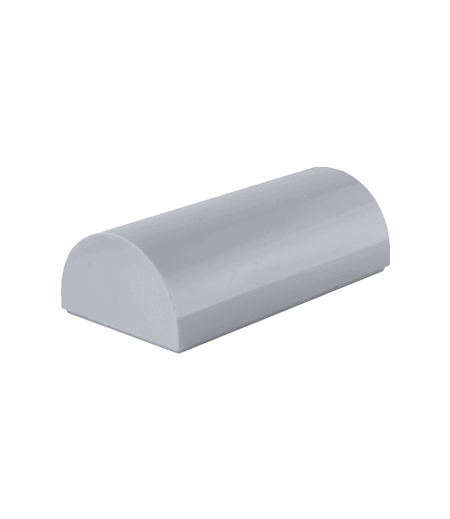 LEGO - Helling, gebogen 2 x 4 dubbel met groef - Light Bluish Gray | N