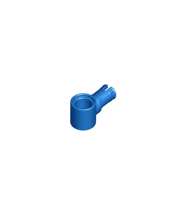 LEGO - Technic, pen met frictieribbels en pen-gat - Blue | N