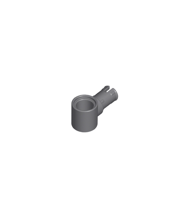 LEGO - Technic, pen met frictieribbels en pen-gat - Dark Bluish Gray | N