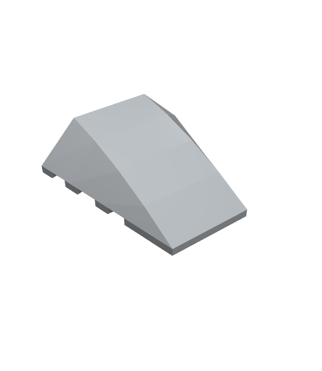 LEGO - Wig 4 x 4 driedubbel gebogen zonder noppen - Light Bluish Gray | N