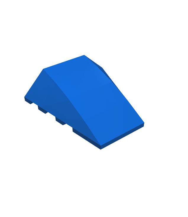 LEGO - Wig 4 x 4 driedubbel gebogen zonder noppen - Blue | N